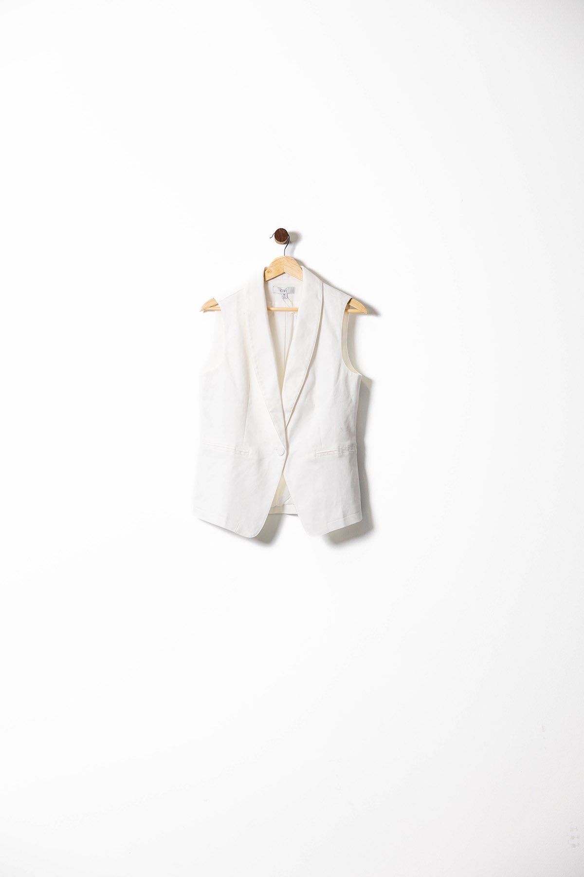 White Tailored Vest and Shorts Set