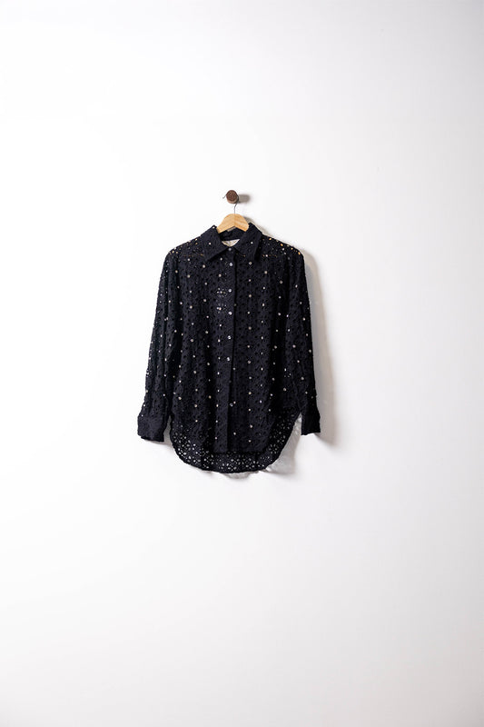 Crochet Rhinestone Shirt