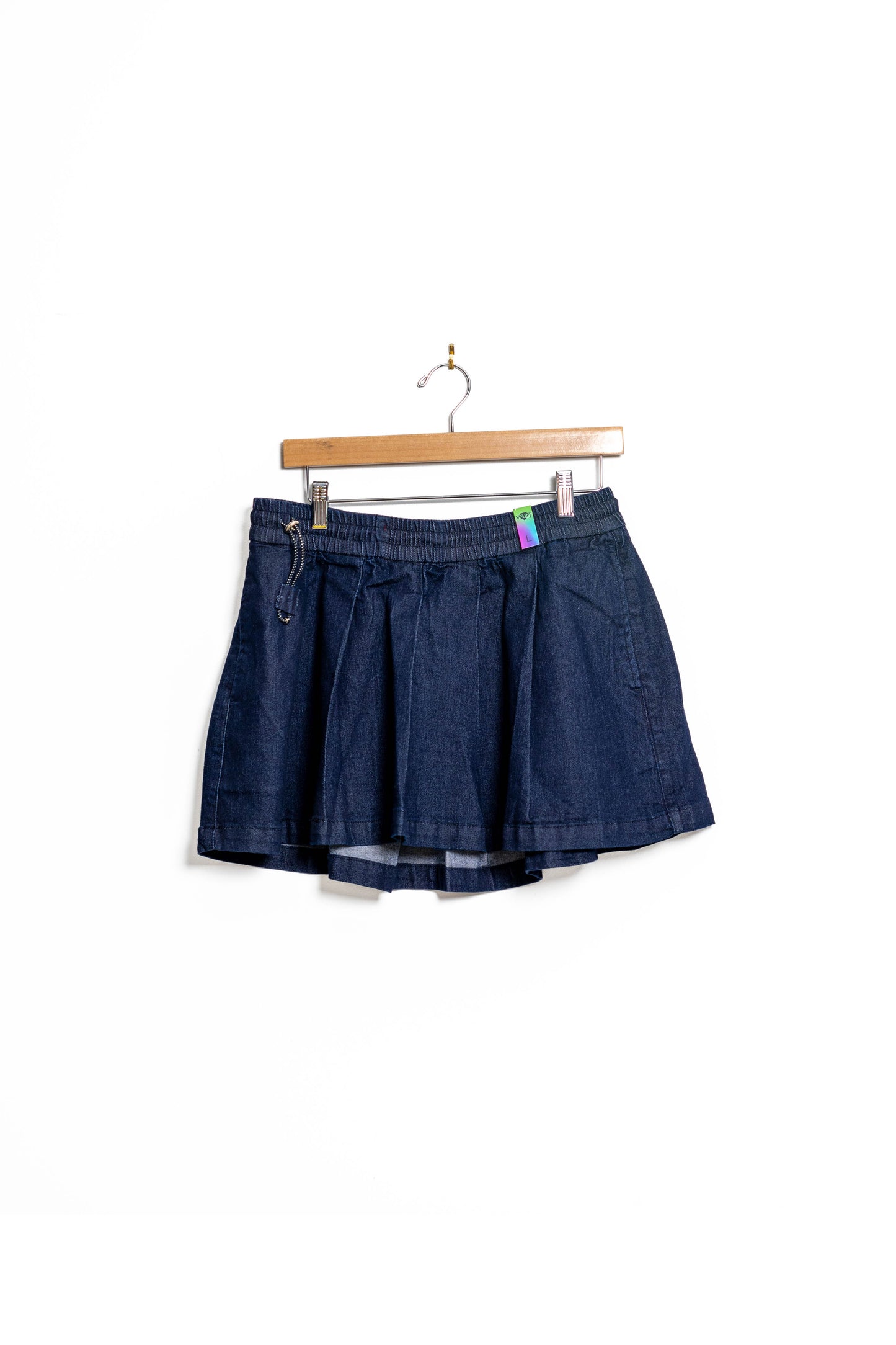Mini Pleated Denim Skirt