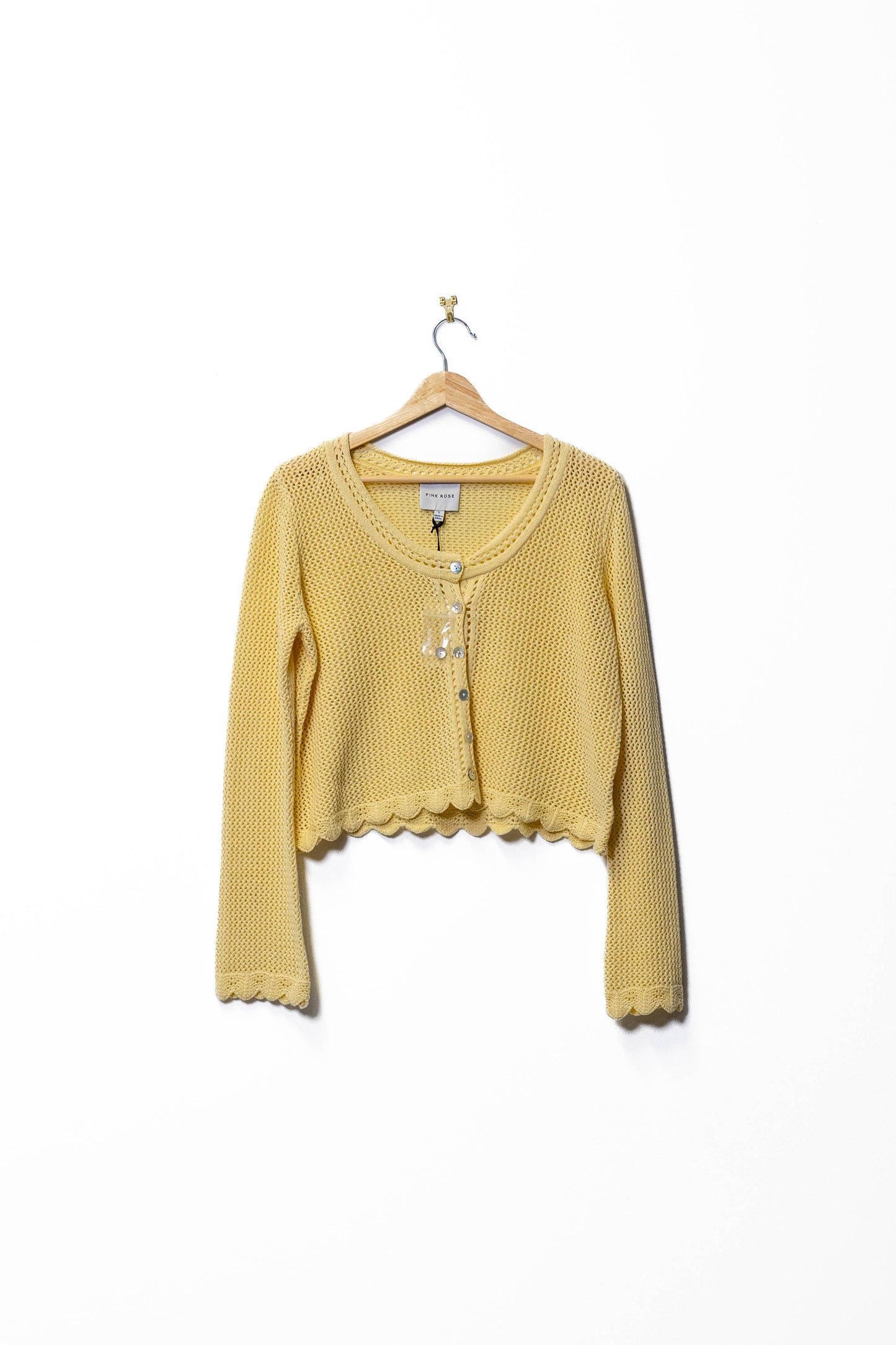 Sunshine Scallop Knit Cardigan