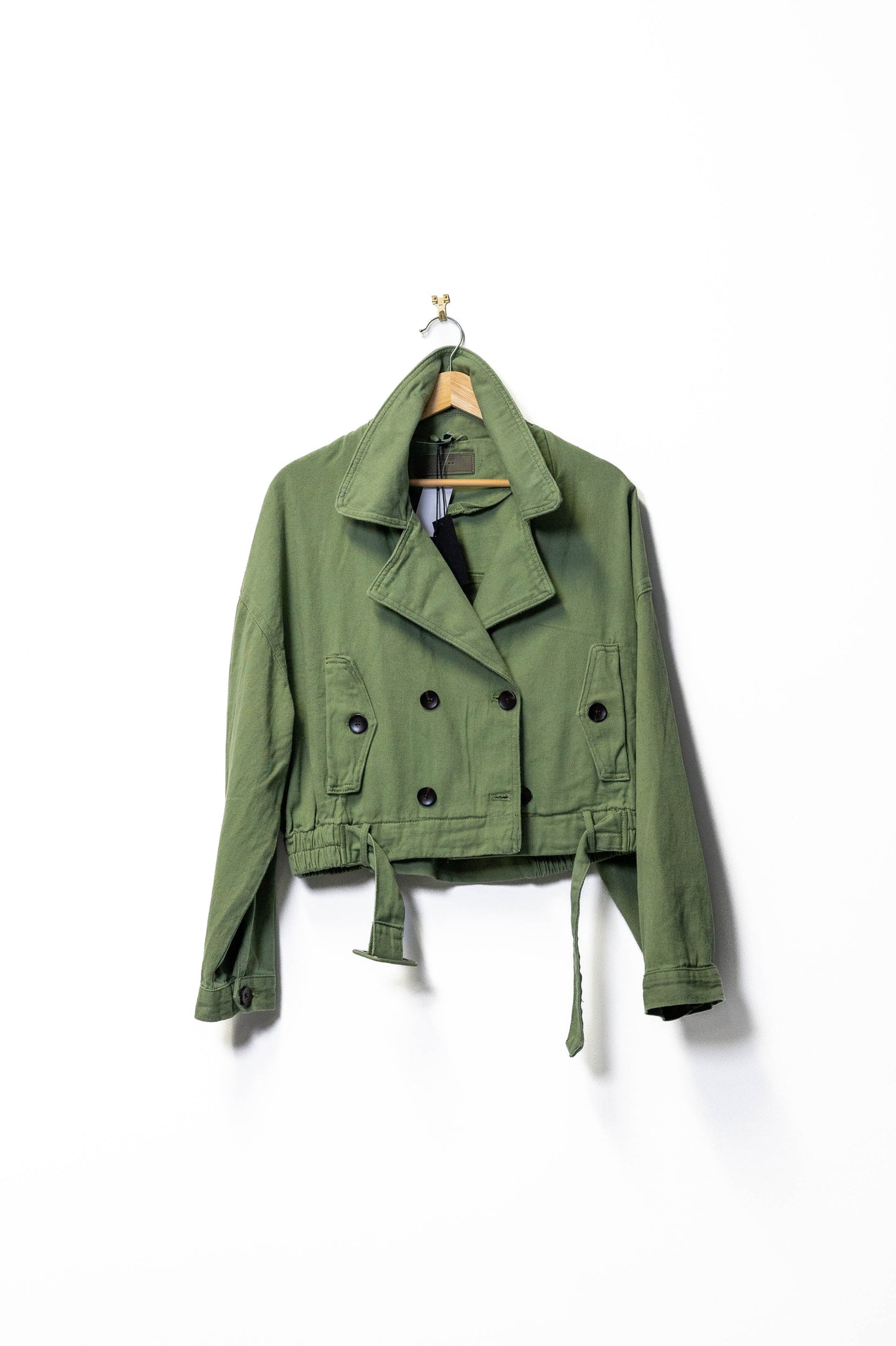 Cropped Military Green Jacket