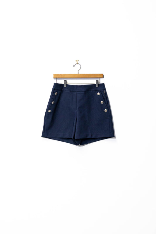Buttoned High-Waisted Shorts