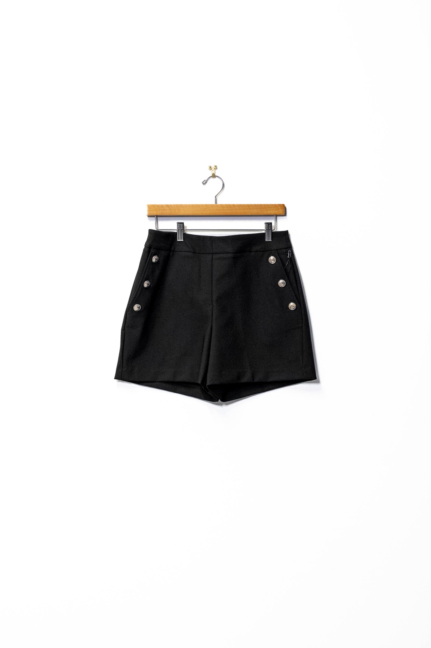 Buttoned High-Waisted Shorts