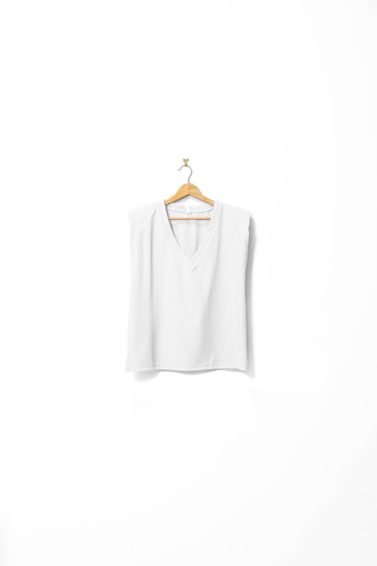 Minimalist V-Neck Sleeveless Top