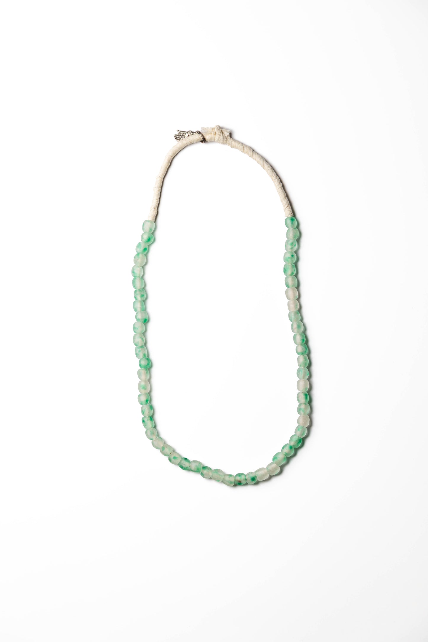 Seafoam Green Recycled Glass Beaded Necklace