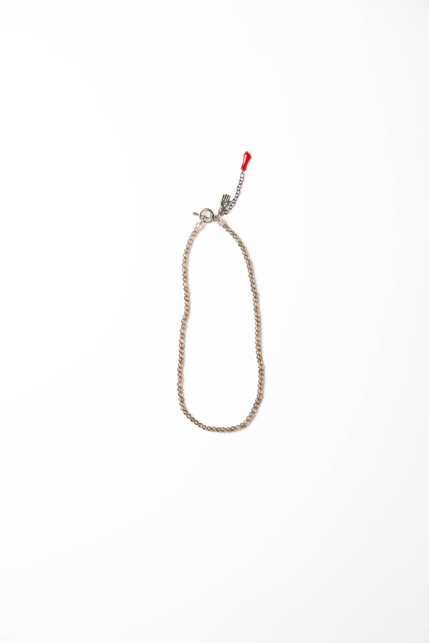 Elegant Champagne Crystal Beaded Necklace