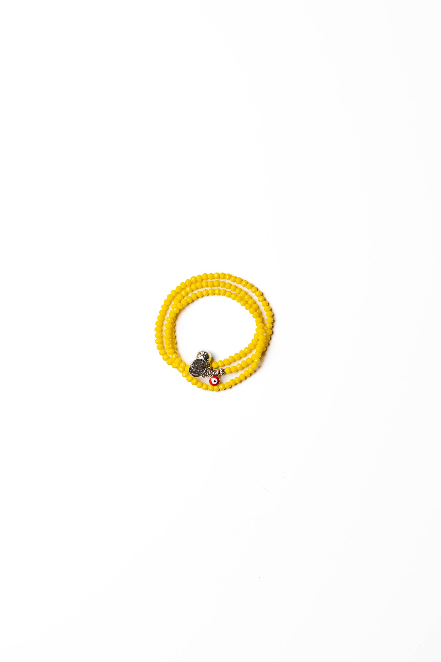 Golden Glow Beaded Wrap Bracelet