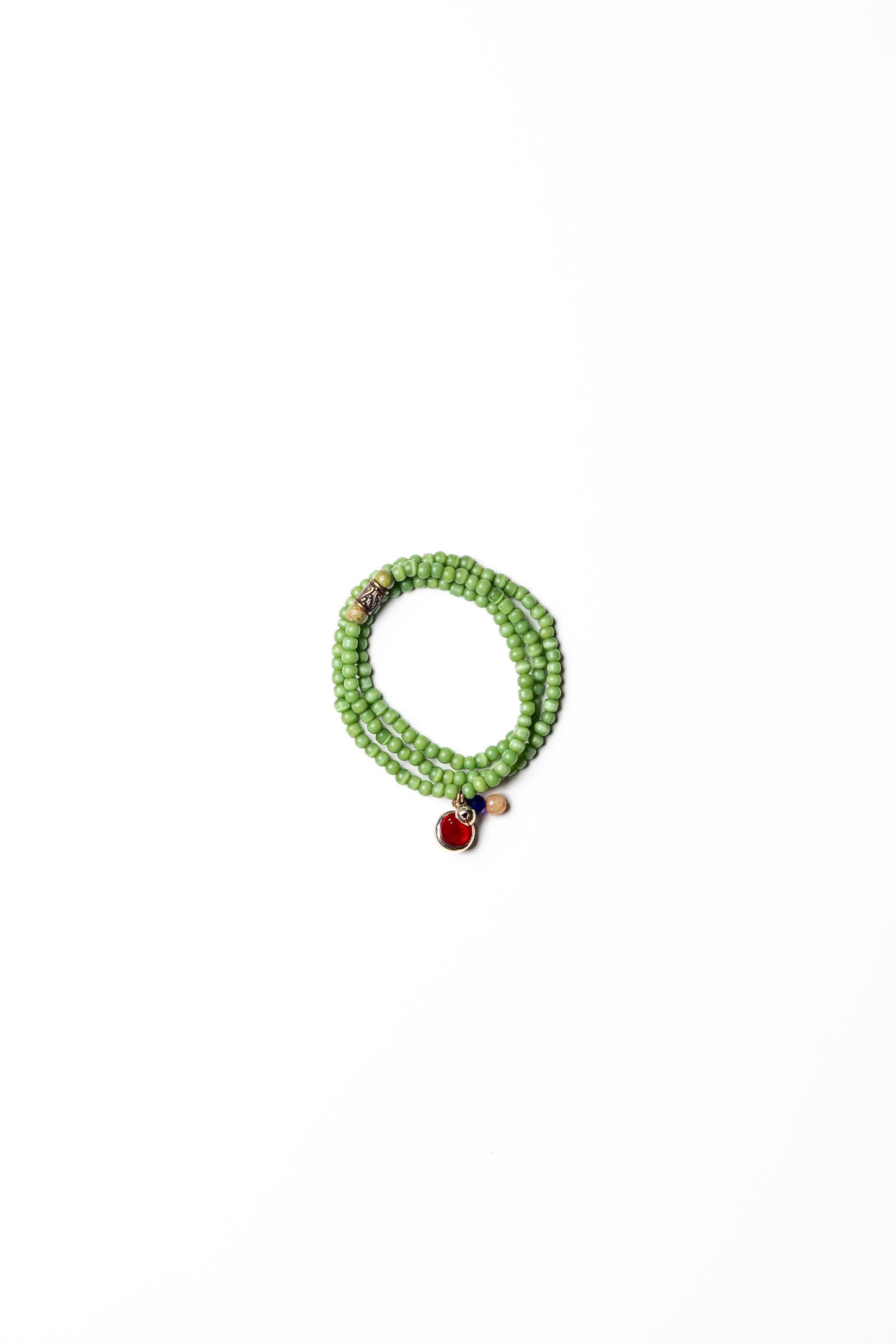 Verdant Charm Beaded Wrap Bracelet