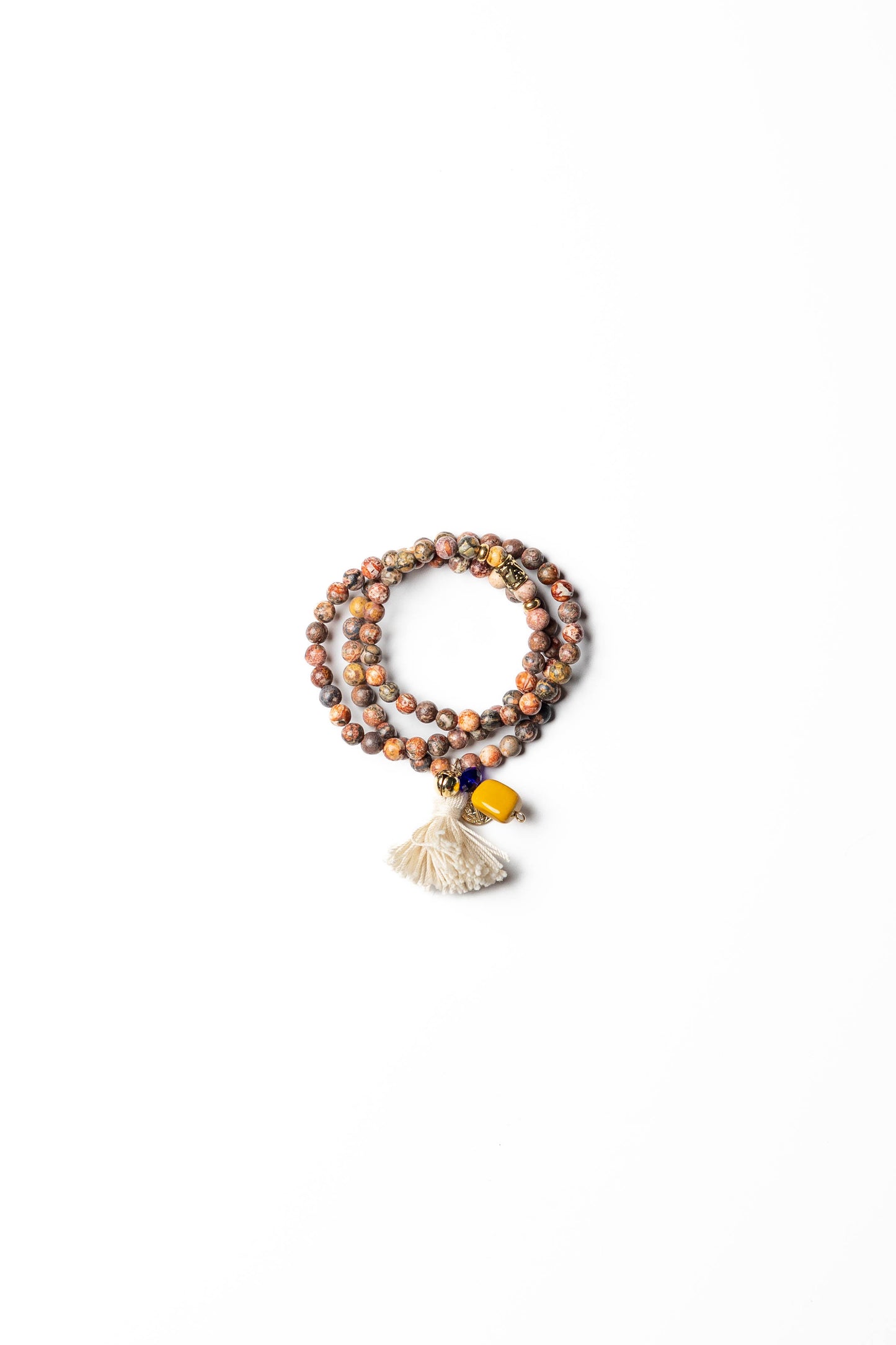 Earthy Boho Beaded Wrap Bracelet