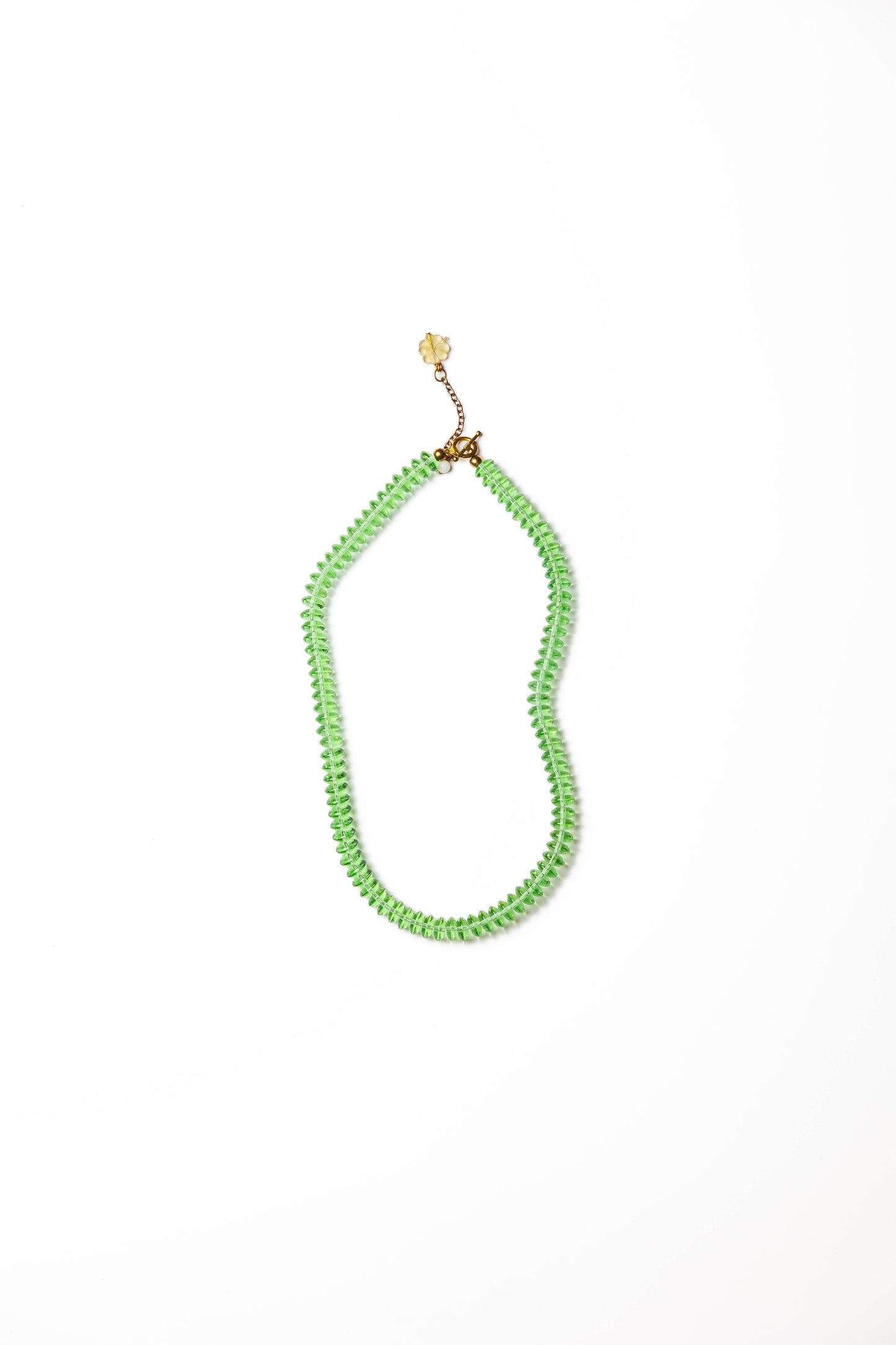 Vibrant Green Beaded Necklace