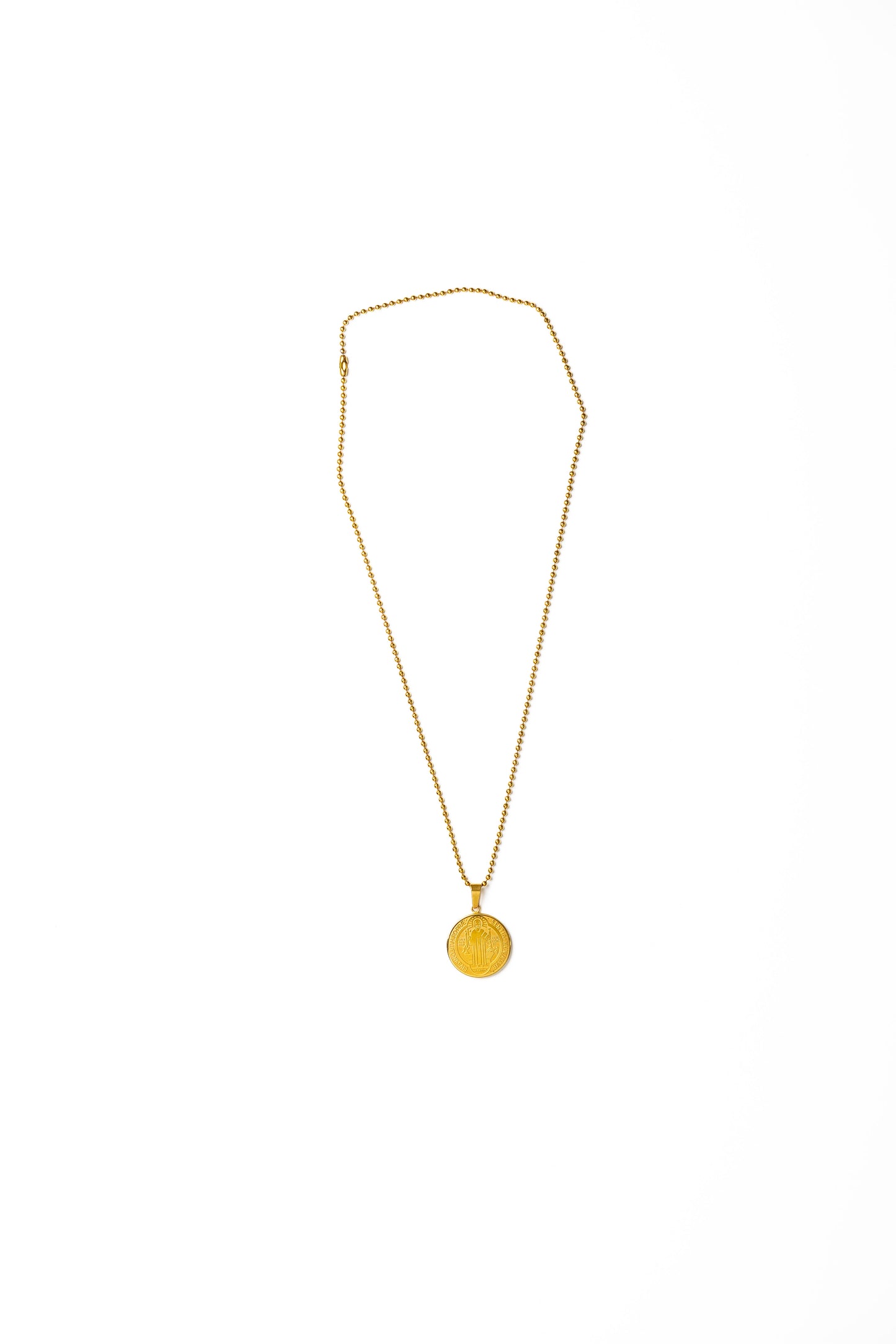 Vintage Golden Coin Pendant Necklace