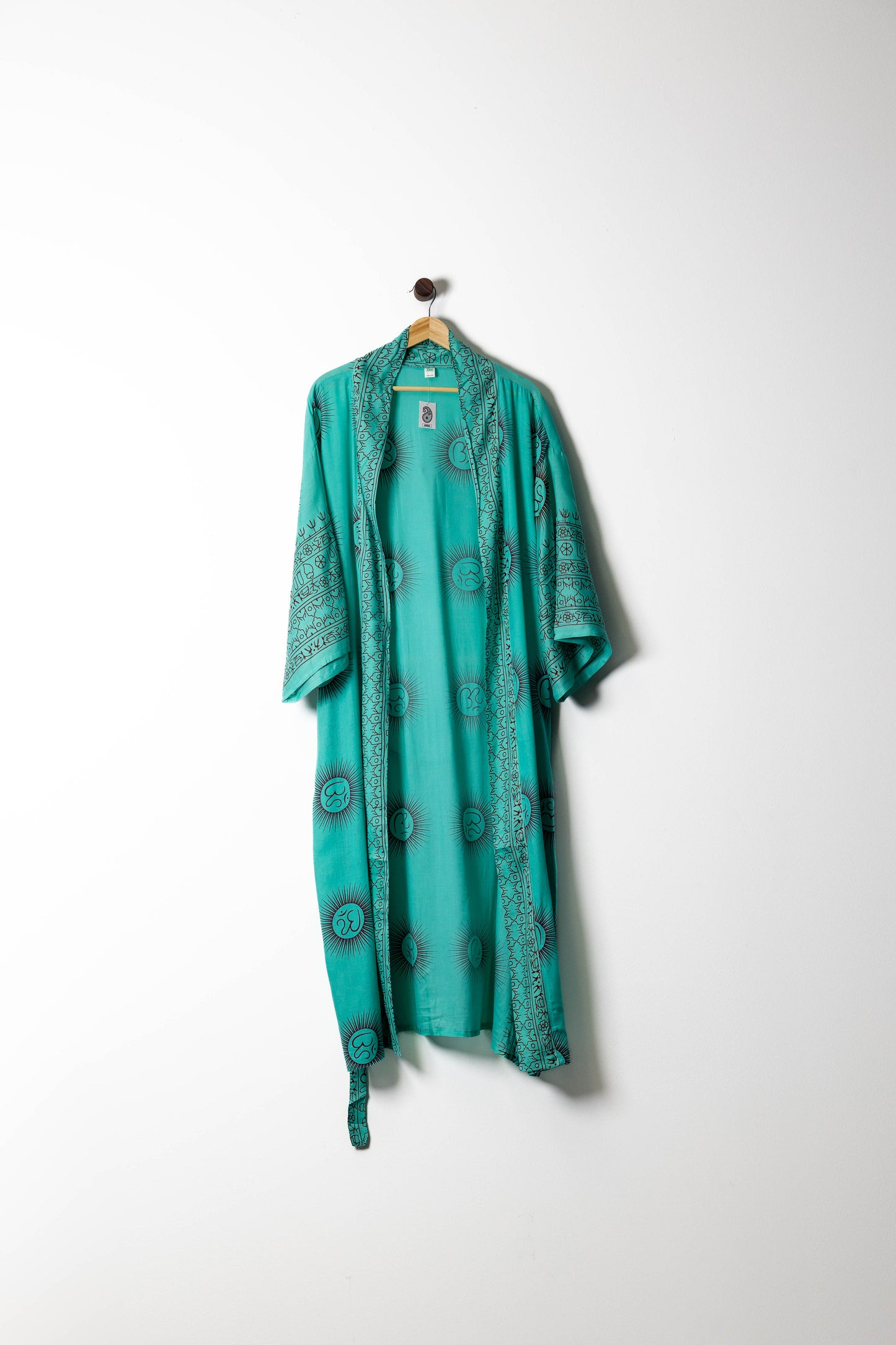 Boho Spiritual Print Long Kimono