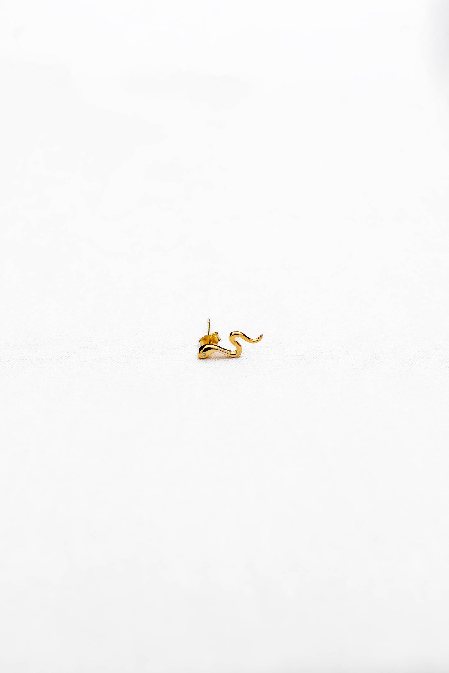 Golden Serpent Stud Earring