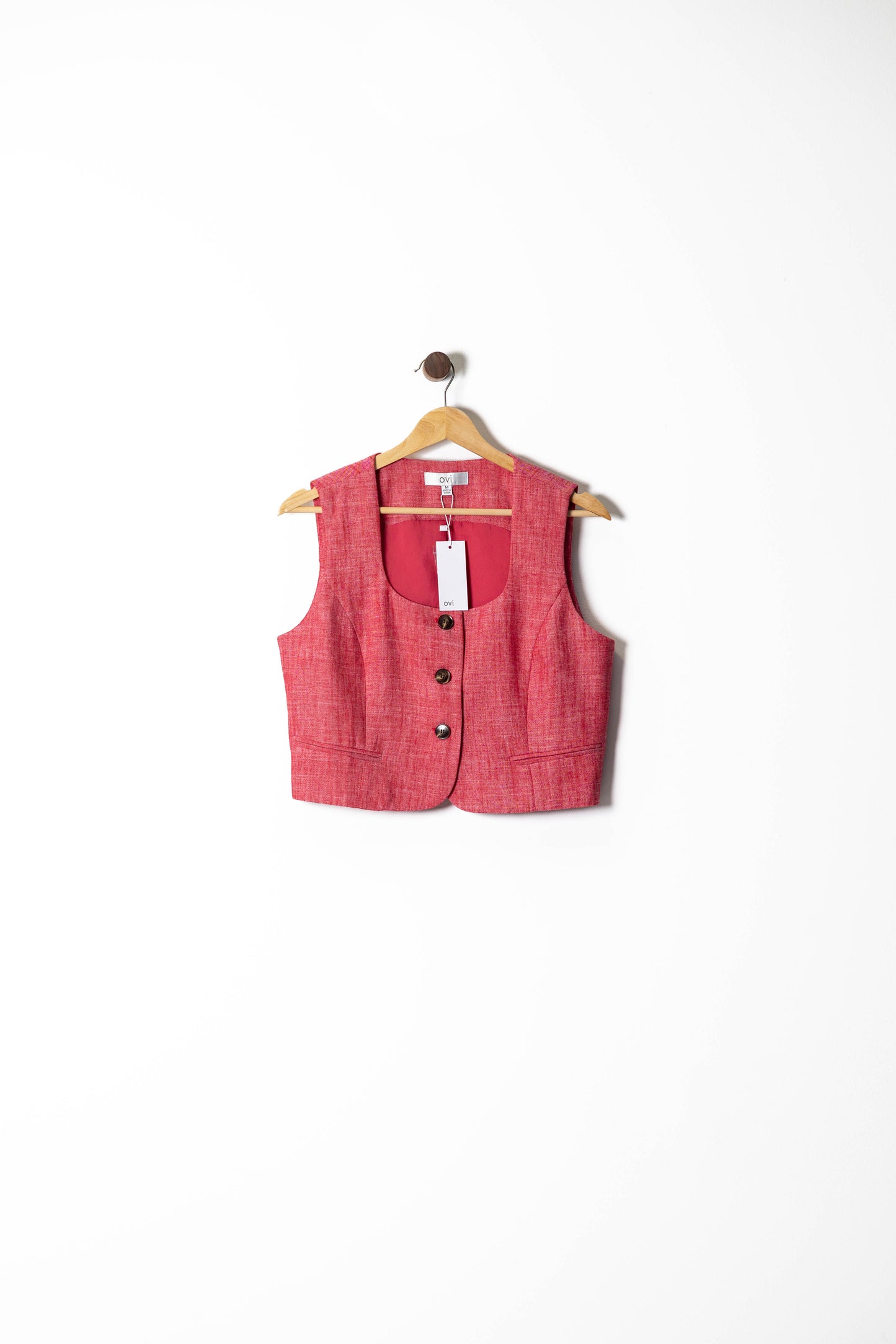 Chic Linen Blend Vest & Wide-Leg Pants Set