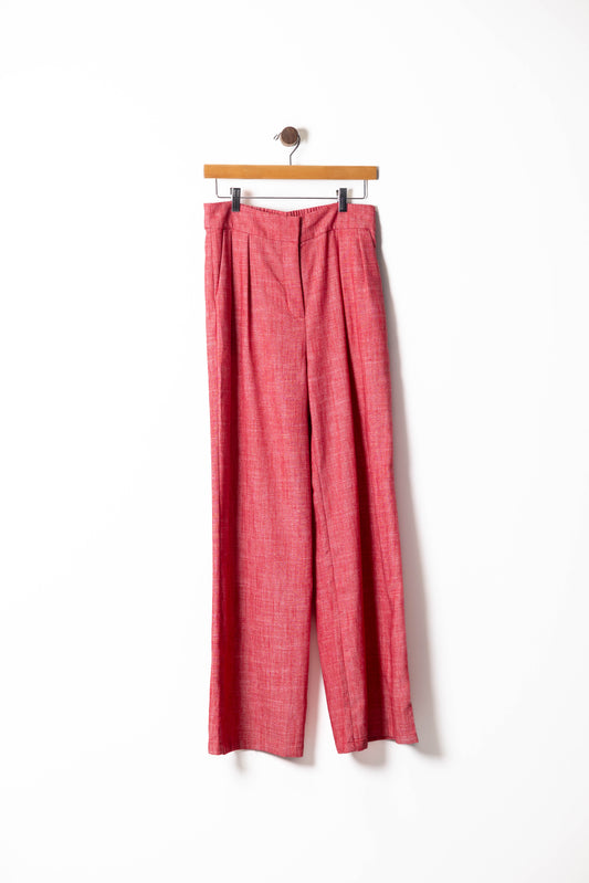 Chic Linen Blend Vest & Wide-Leg Pants Set