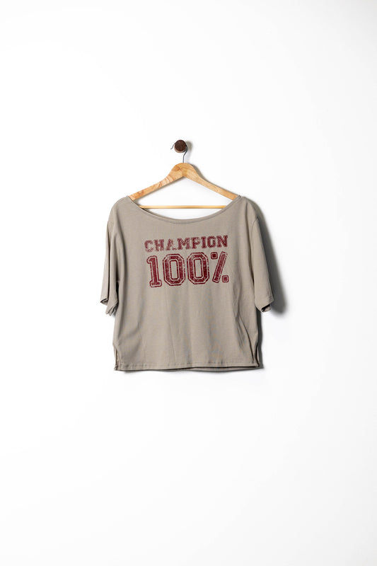 Slouchy Graphic Boatneck Tee – Various Prints