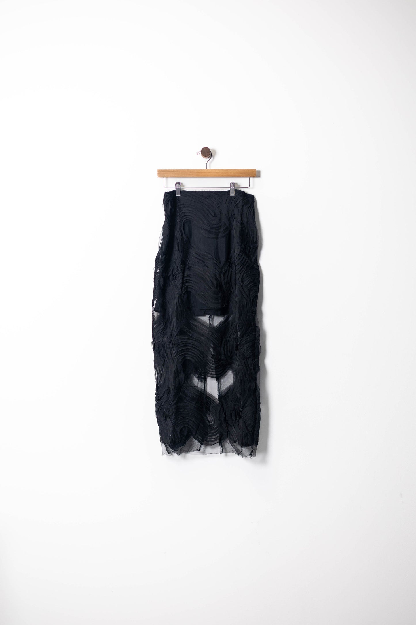 Textured Crop Top and Sheer Maxi Skirt Set