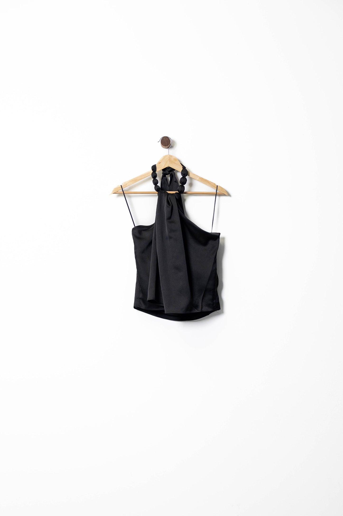 Satin Halter Bead Top