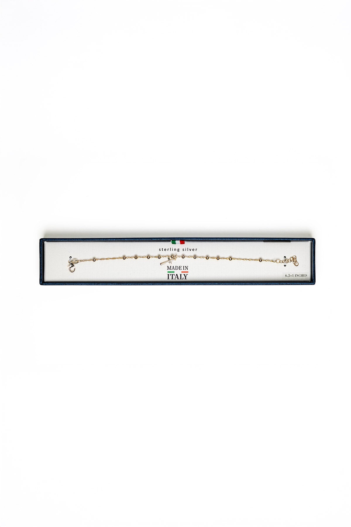 Made in Italy Sterling Silver Beaded Bracelet