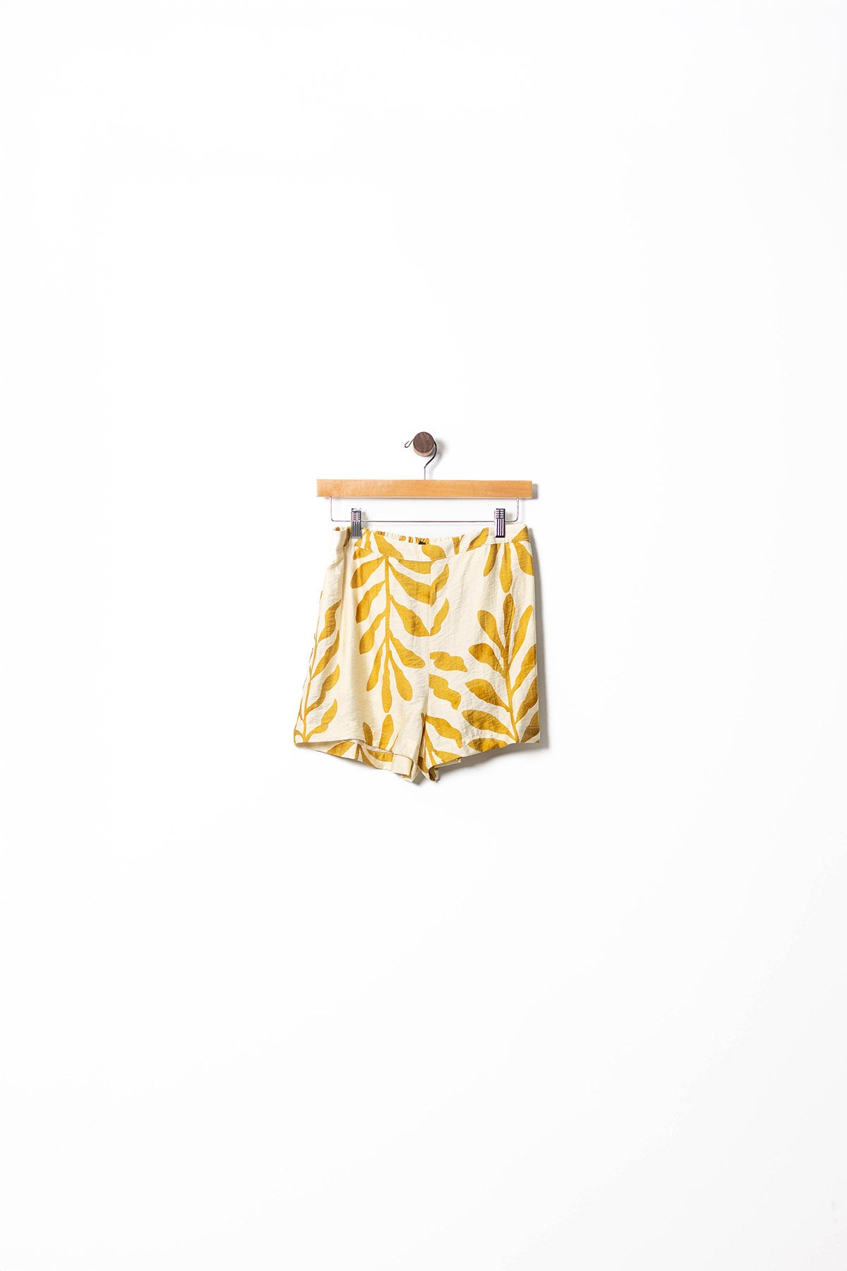 Golden Palm Linen Set – Top & Shorts