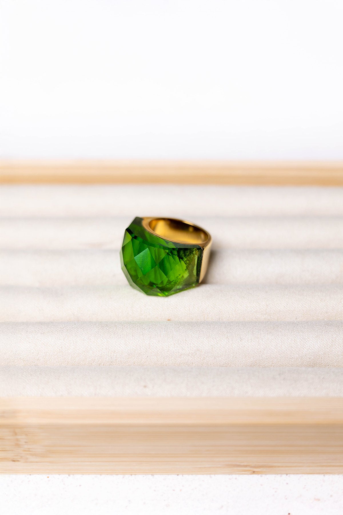 Emerald Glow Statement Ring