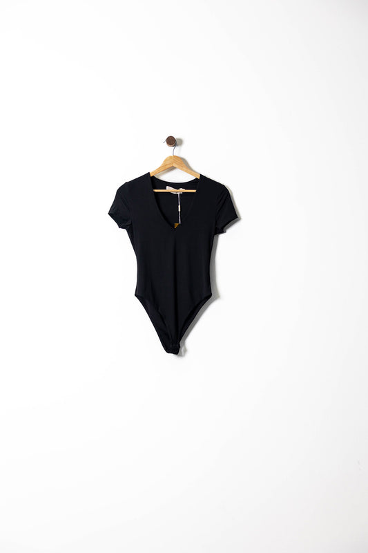 Essential V-Neck Short Sleeve Bodysuit