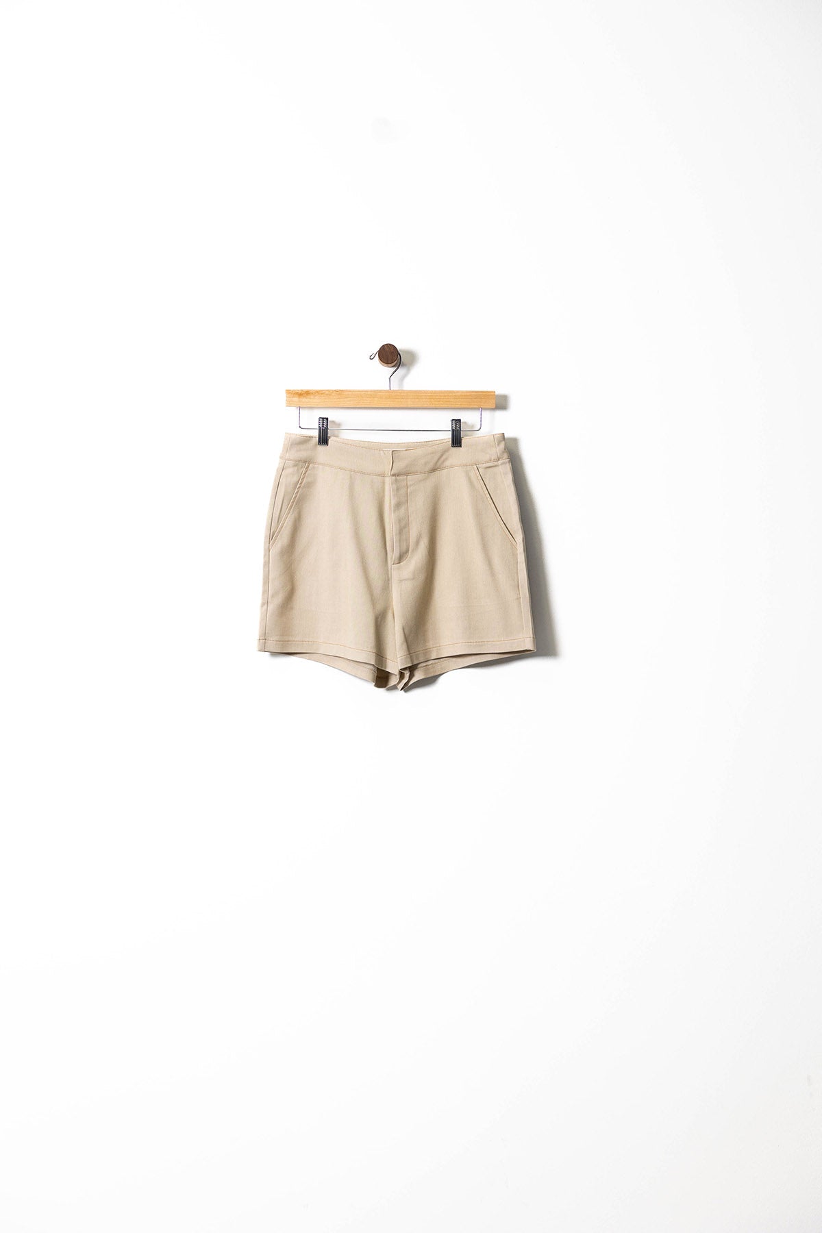 Structured Beige Vest & Shorts Set