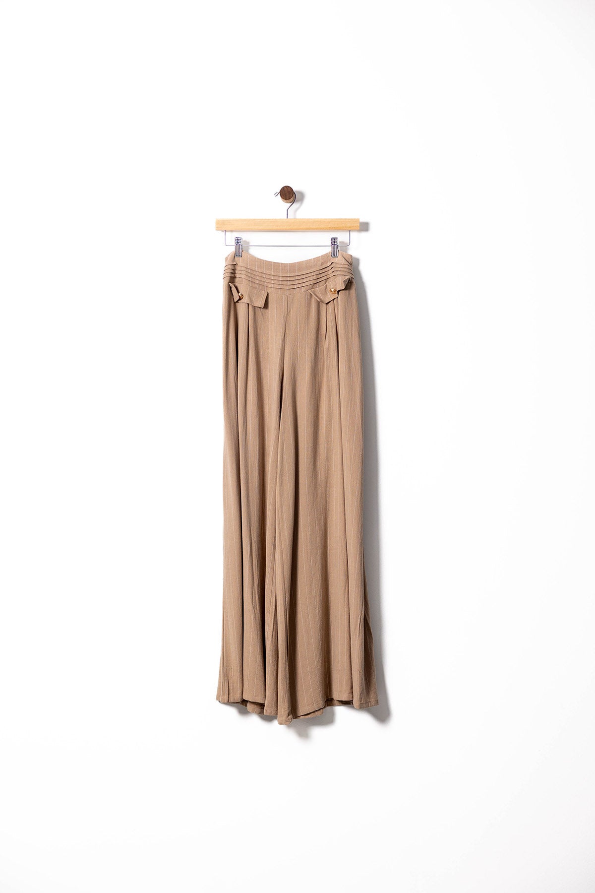 Café Chic Linen Corset & Wide-Leg Pant Set