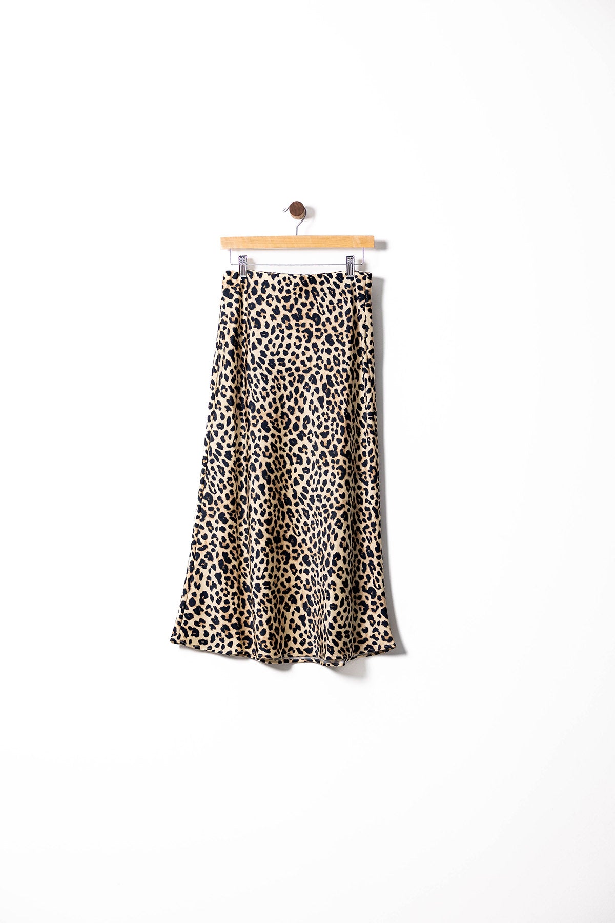 Be wild skirt - Leopard satin midi skirt