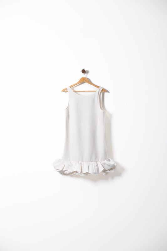 Ruffle Hem Shift Dress