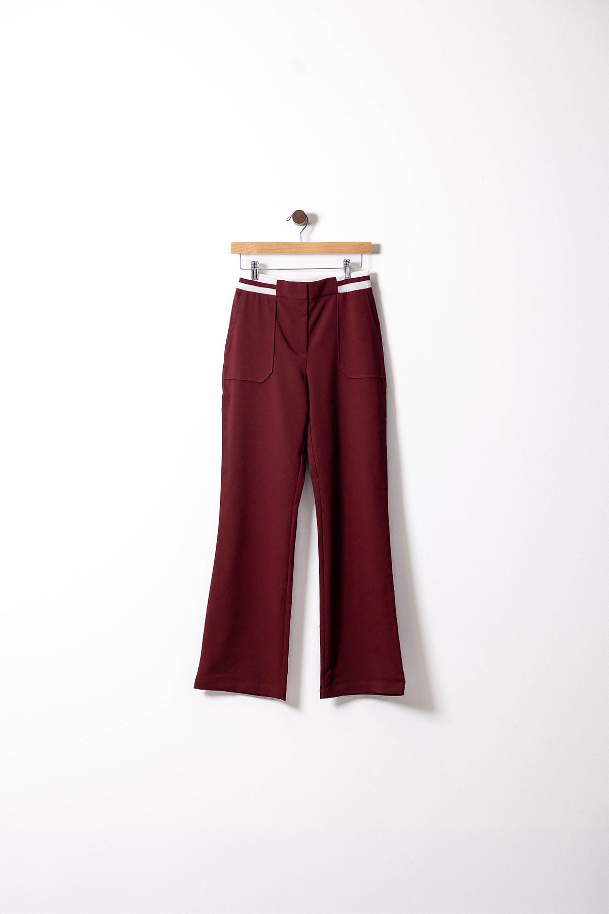 Burgundy Varsity-Inspired Jacket & Pants Set