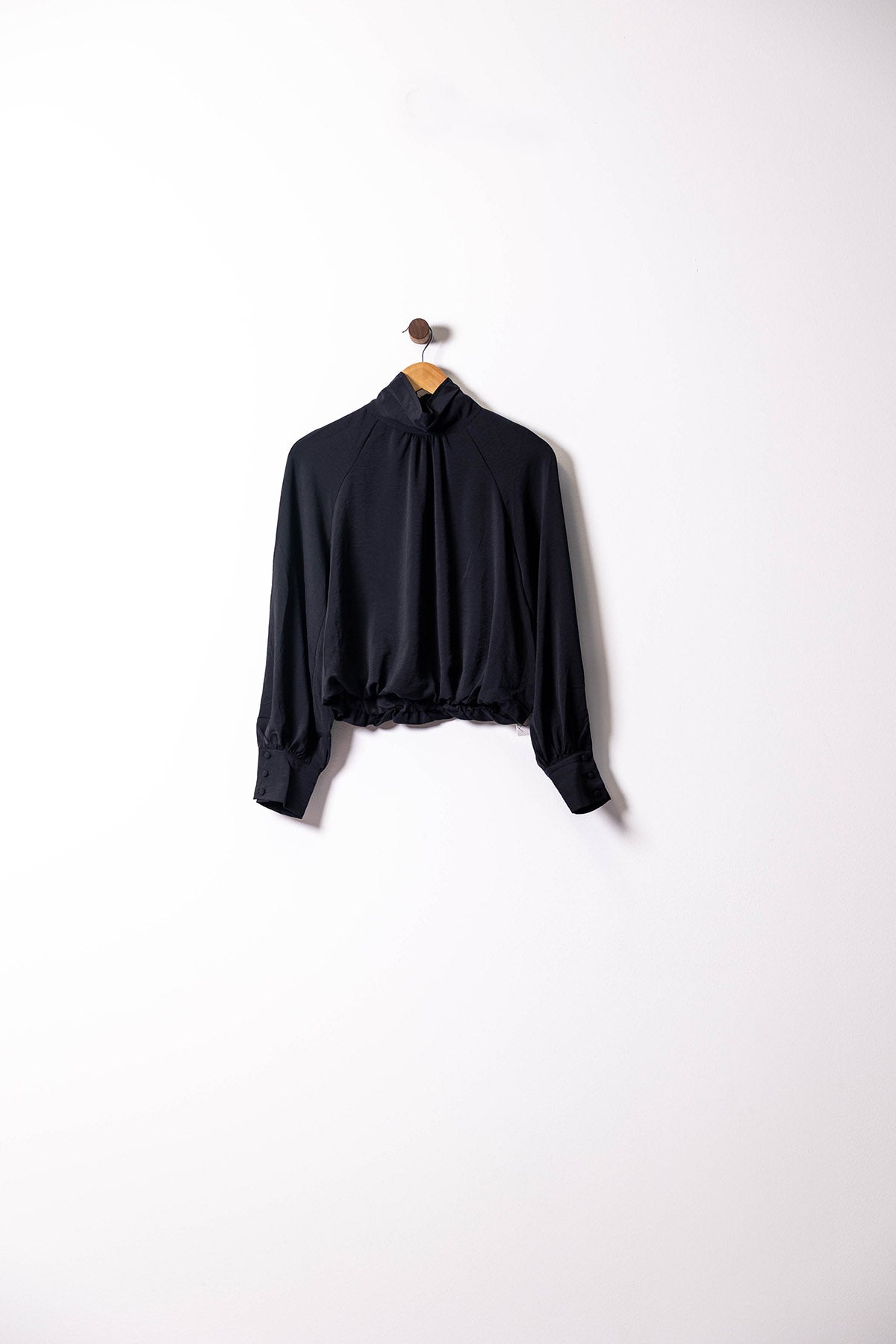Midnight Aura High-Neck Blouse