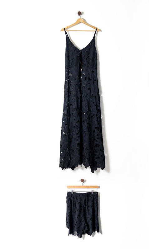 Black Lace Sheer Set