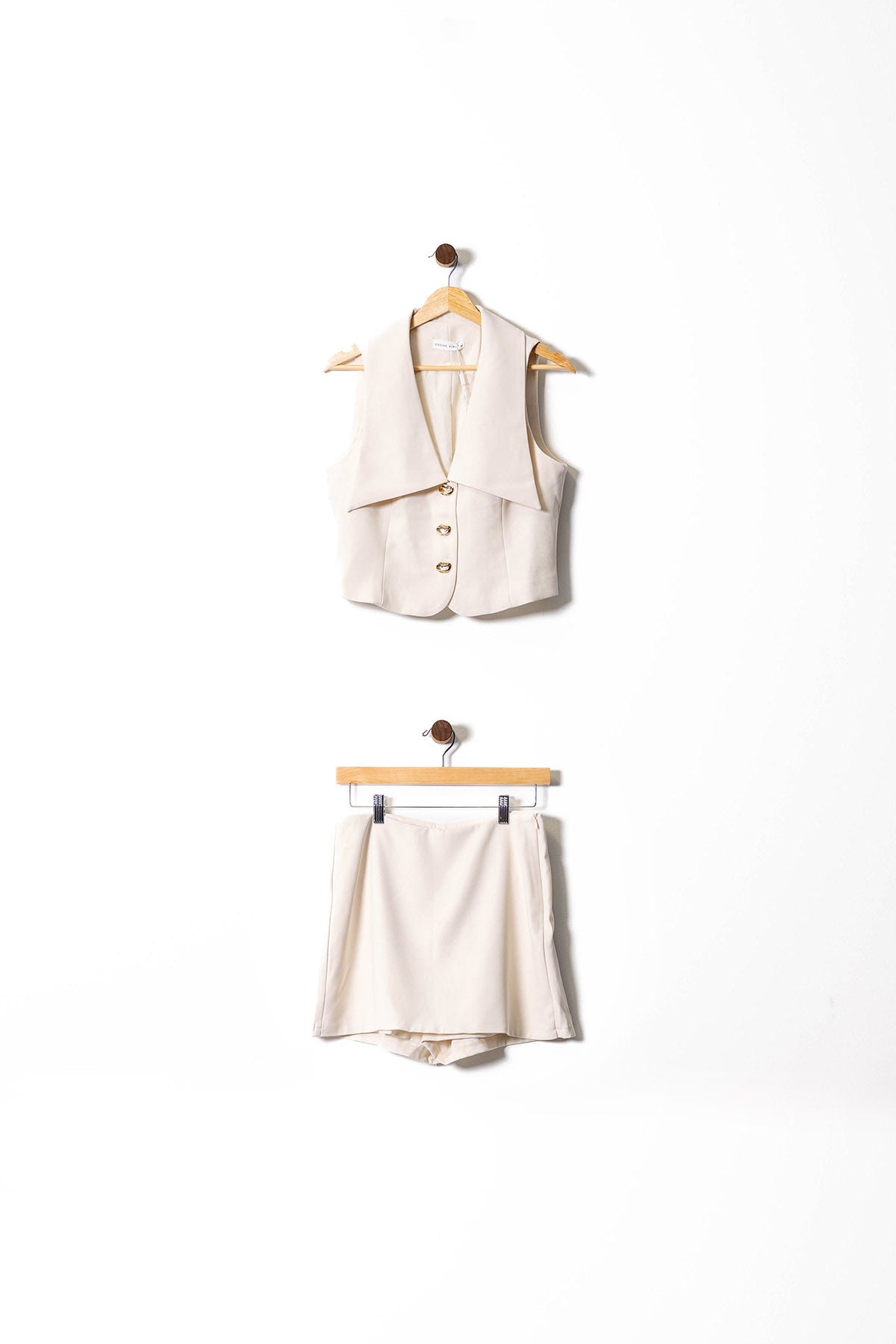 Statement Collar Vest & Skort Set