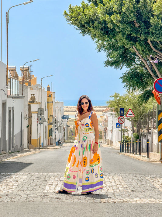 PLAYFUL PRINTED MAXI DRESS