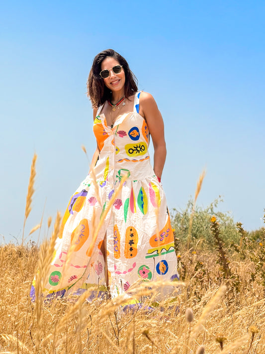 PLAYFUL PRINTED MAXI DRESS