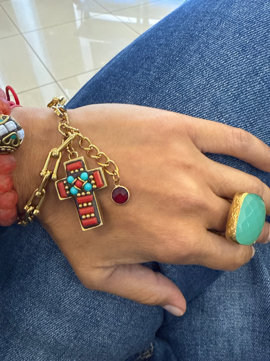 Boho Charm Link Bracelets