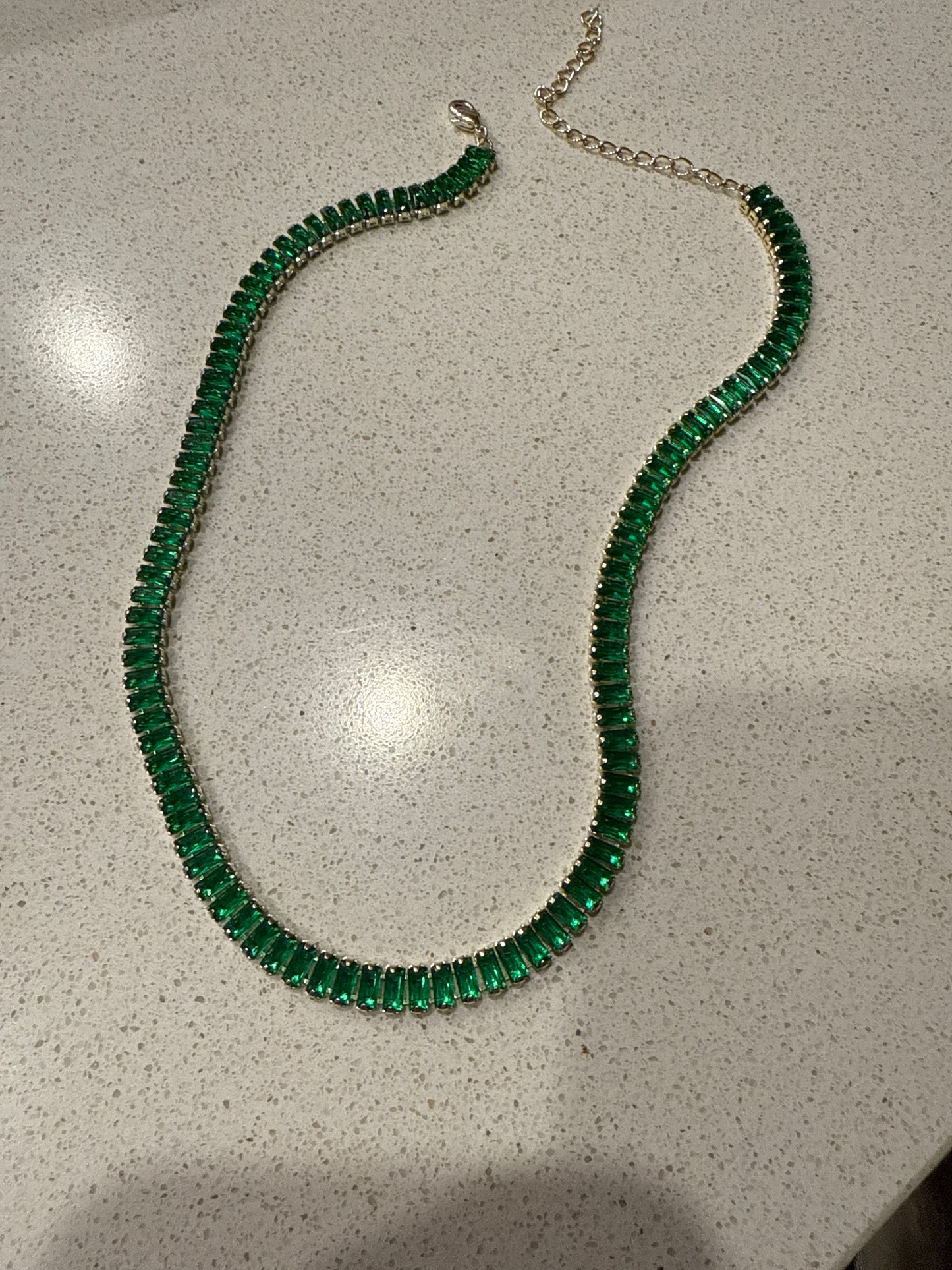 Tennis Emerald necklace