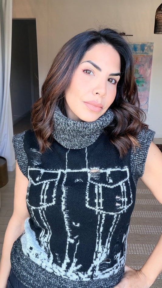 TURTLE NECK SWEATER TOP