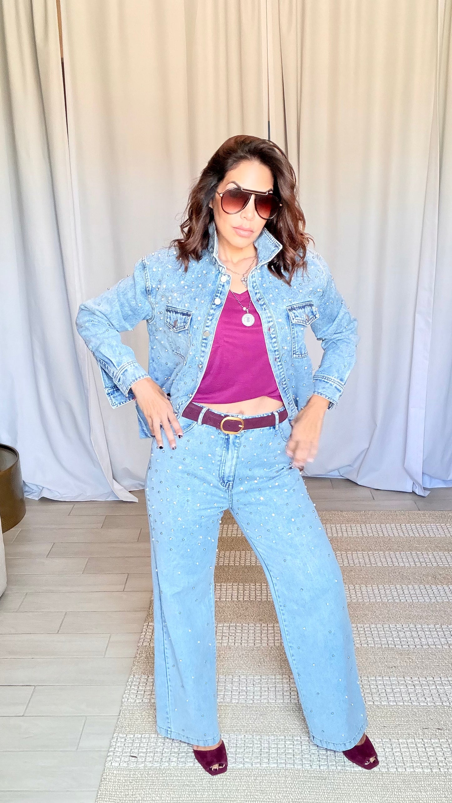 RHINESTONE PEARL JEAN