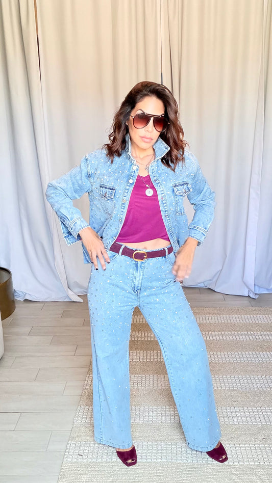 RHINESTONE PEARL JEAN