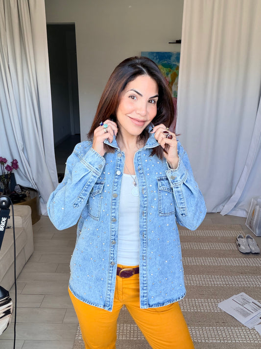 RHINESTONE PEARL JACKET/SHIRT