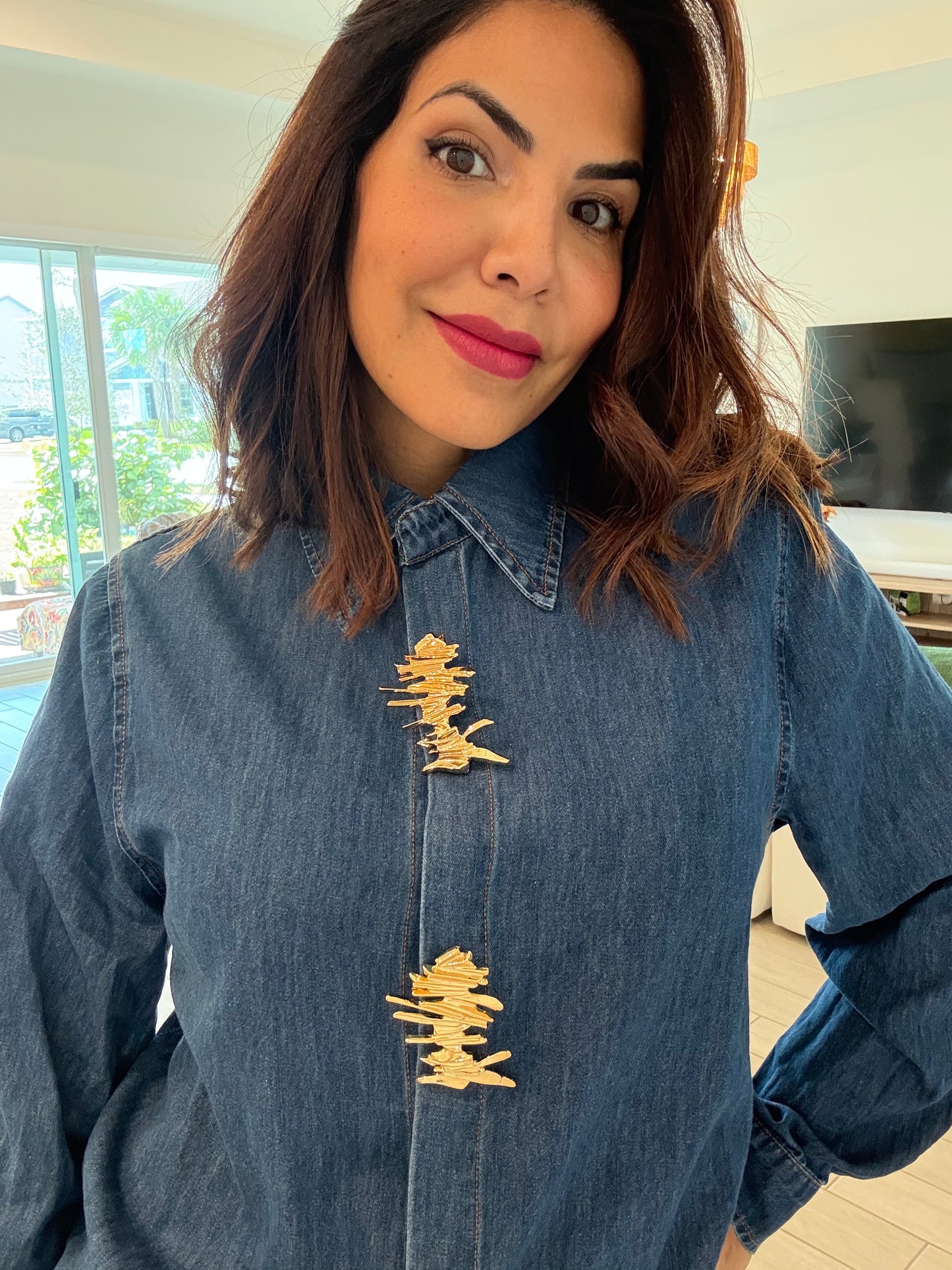 GOLD TOUCH DENIM SHIRT