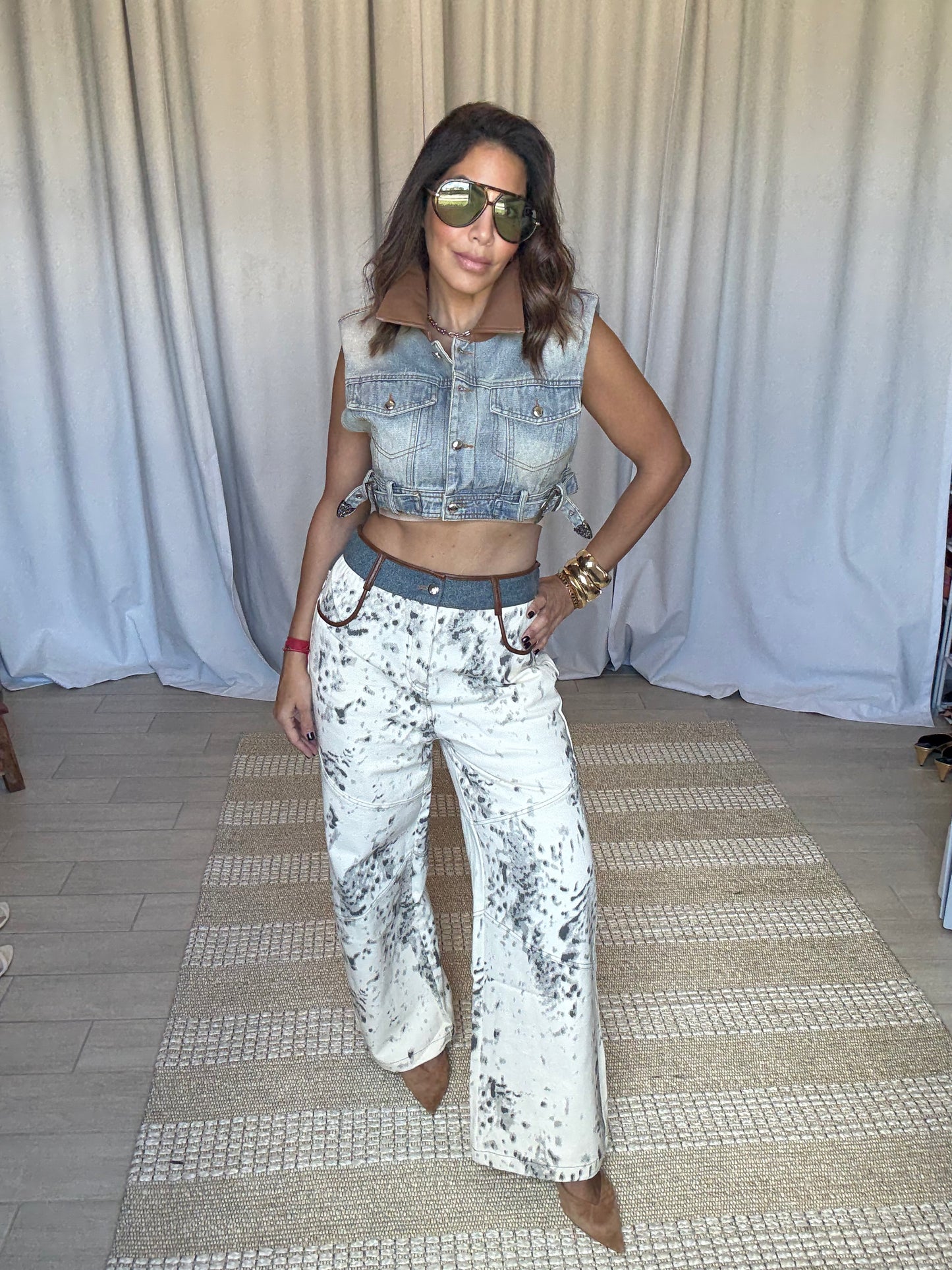Mystic Canvas Wide-Leg Pants