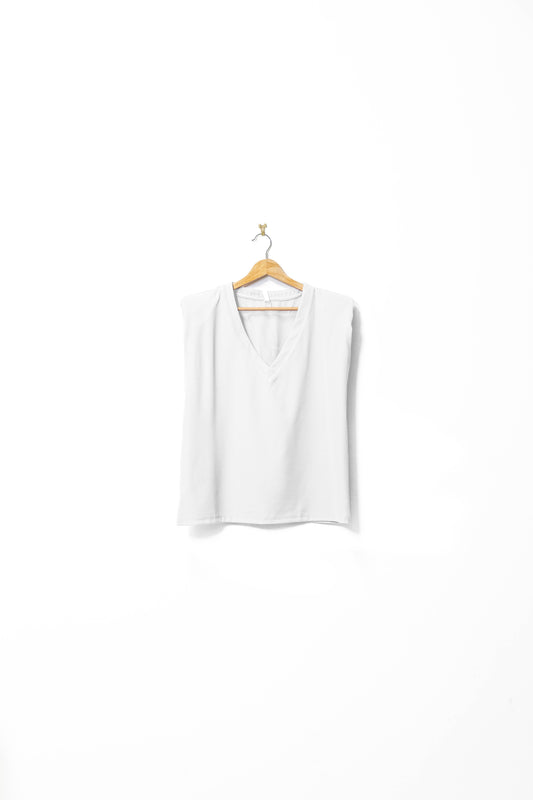 Minimalist V-Neck Sleeveless Top