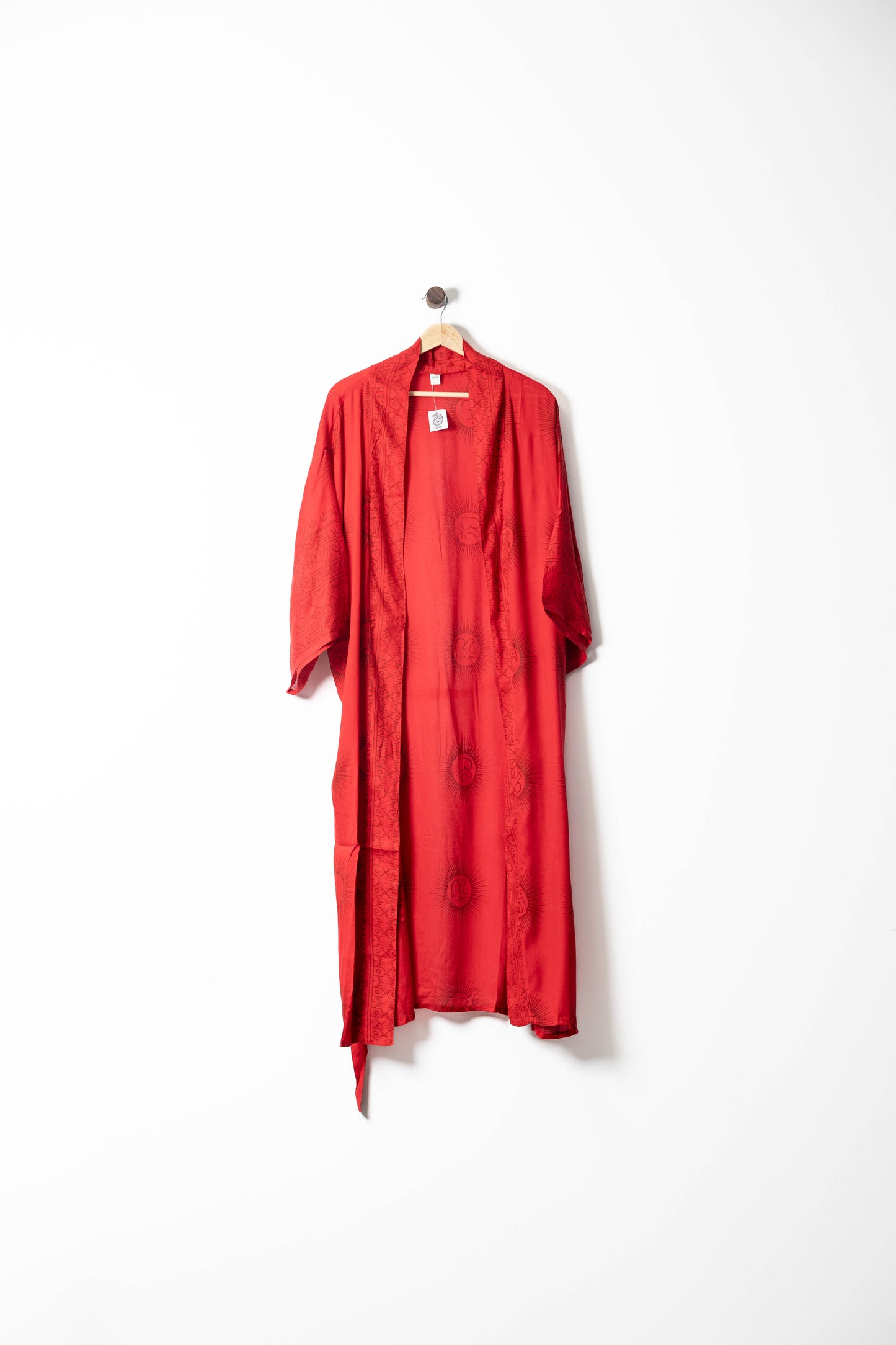 Boho Spiritual Print Long Kimono