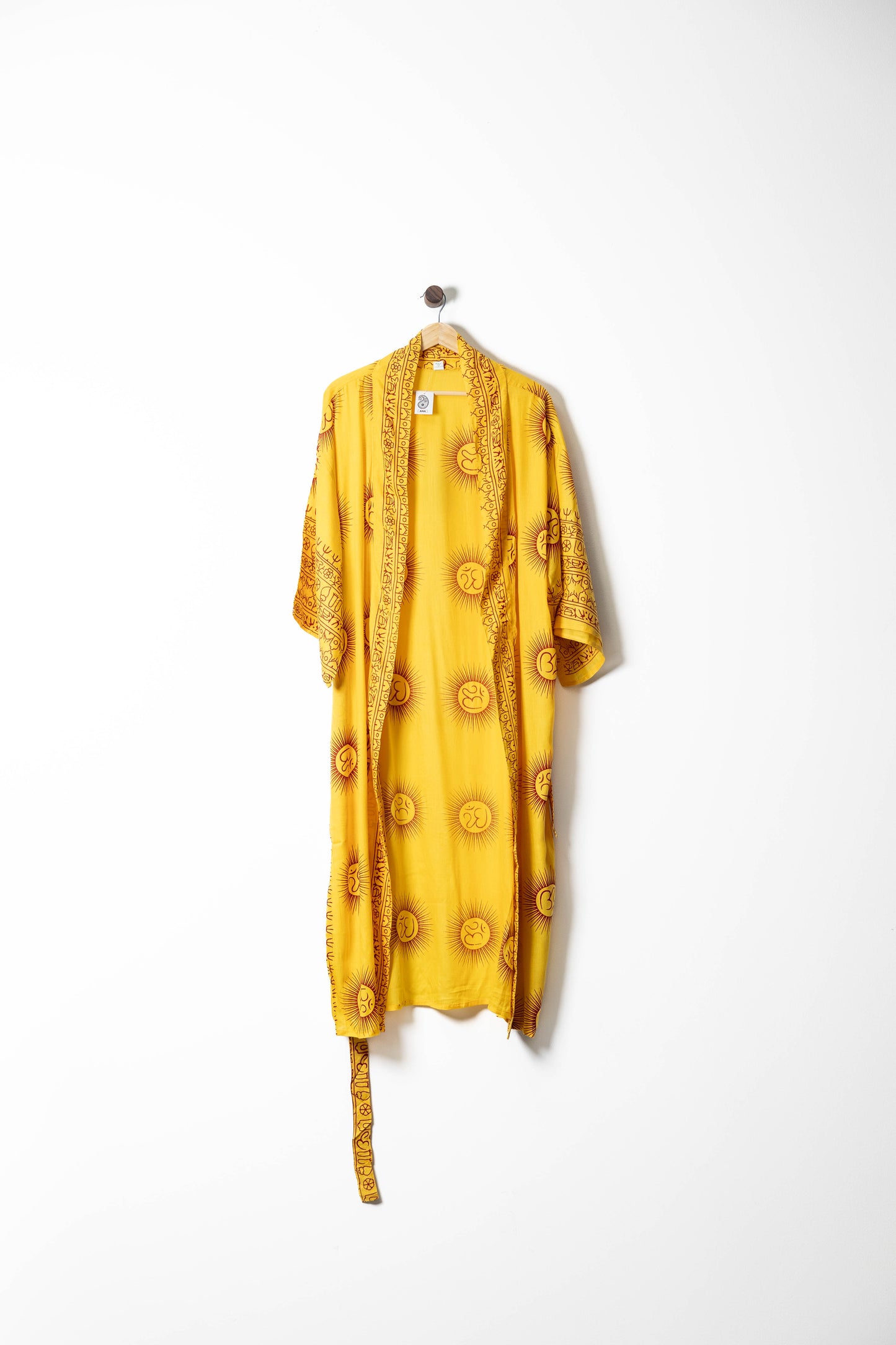 Boho Spiritual Print Long Kimono