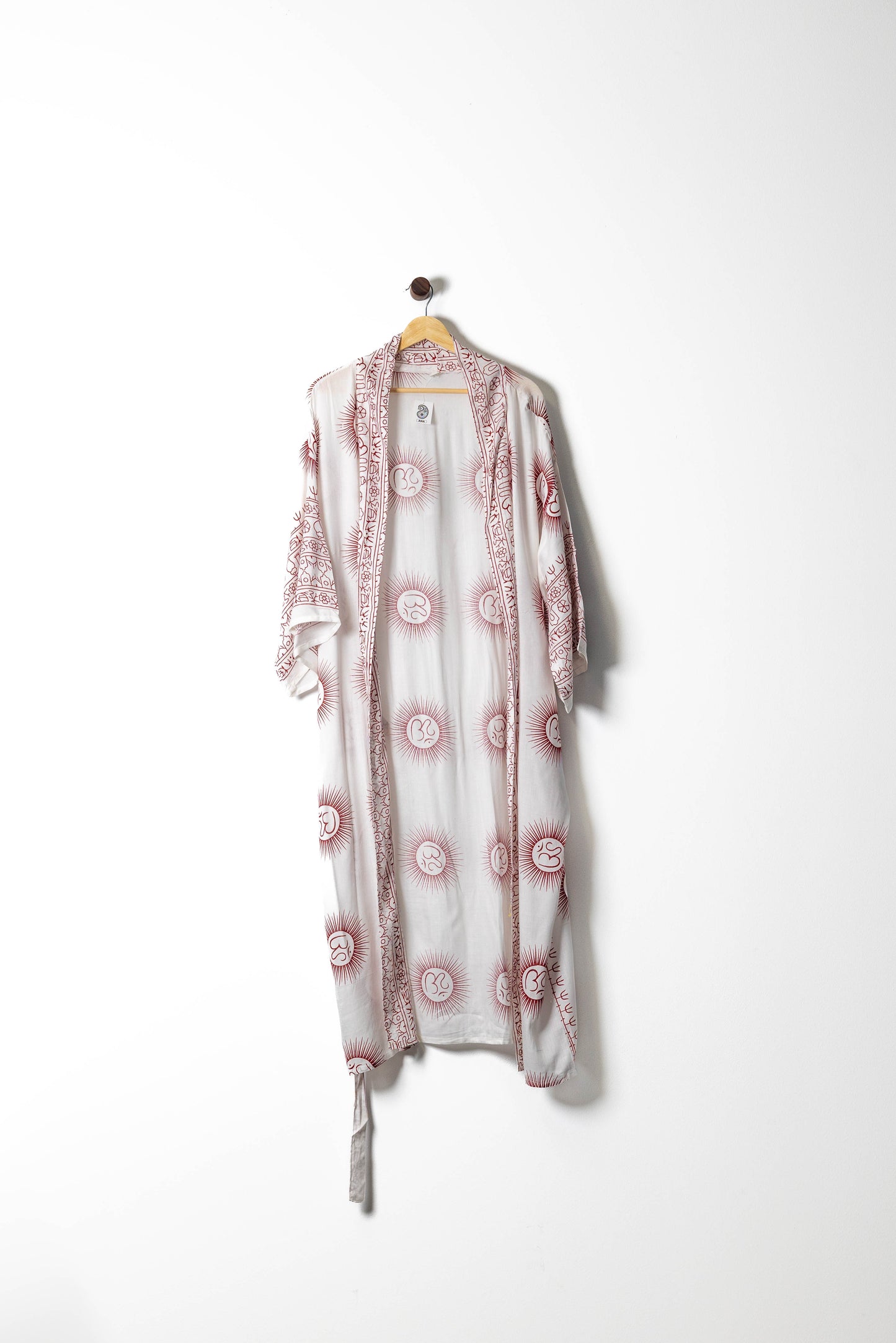 Boho Spiritual Print Long Kimono