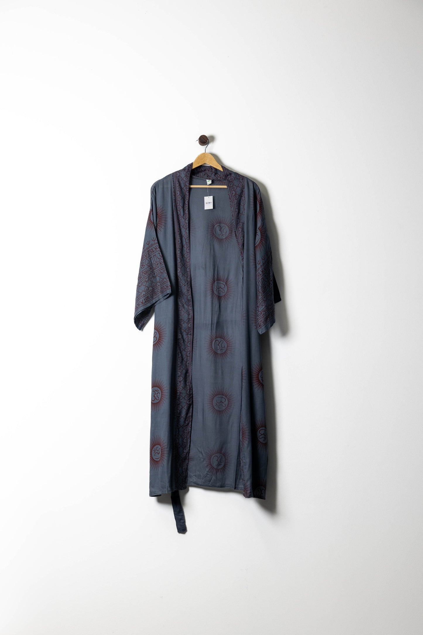 Boho Spiritual Print Long Kimono