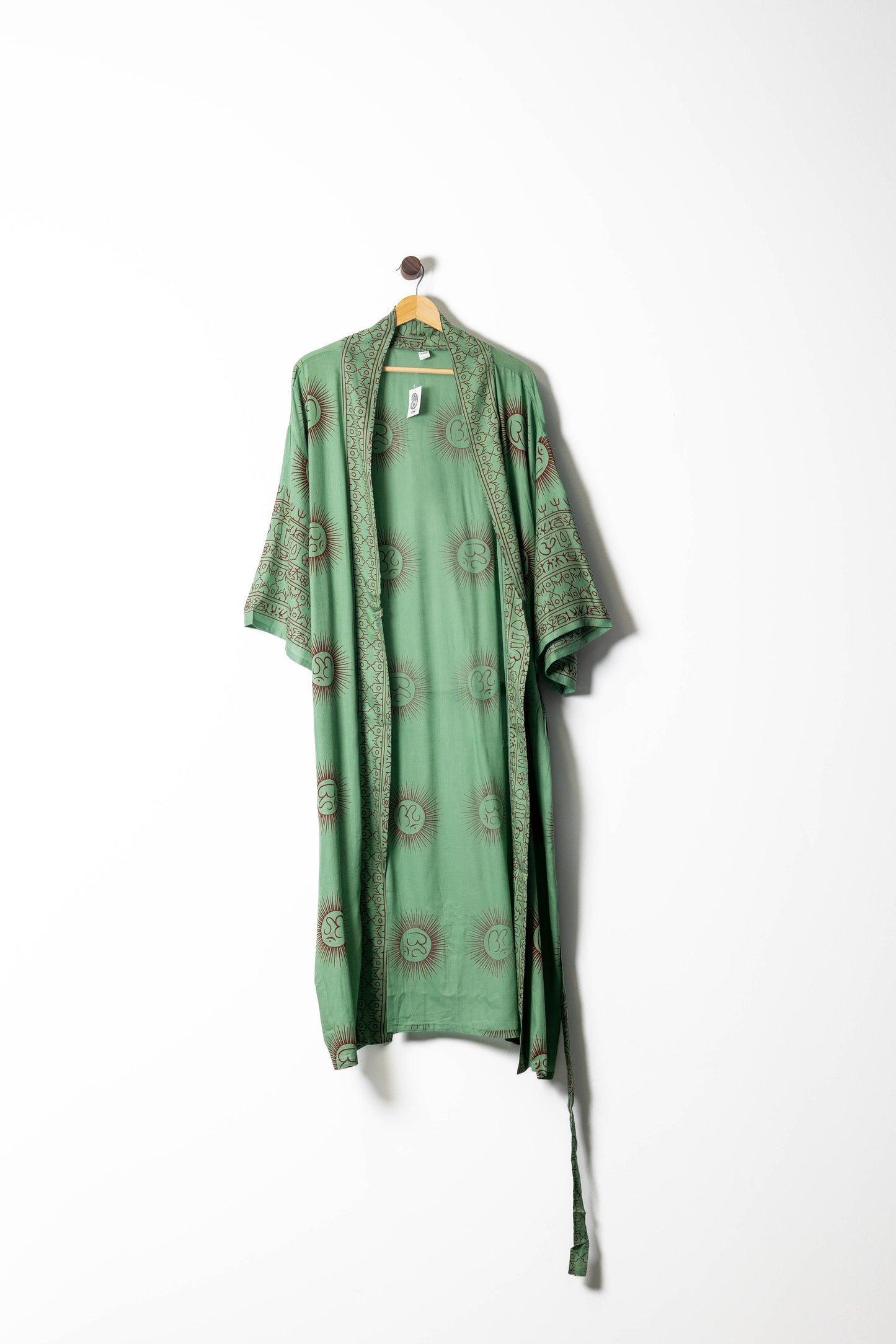 Boho Spiritual Print Long Kimono